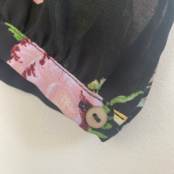 Forever 21 Floral Cropped Blouse - Picture 7 of 9